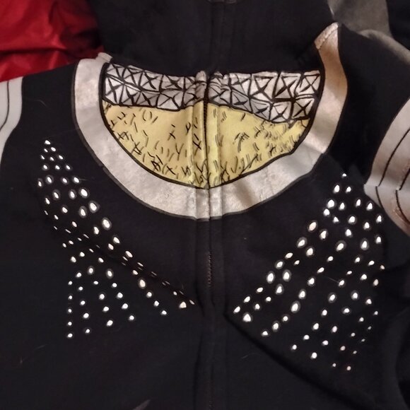 Kids Black XL Volcom X Kiss Full Zip Mask Hoodie Band Concert RARE - Picture 4 of 8